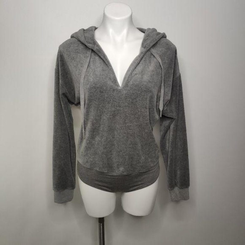 Kendall & Kylie Gray Hooded Bodysuit